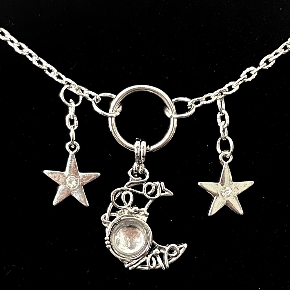 Hand Crafted Silver Celestial Charm Necklace - image 3